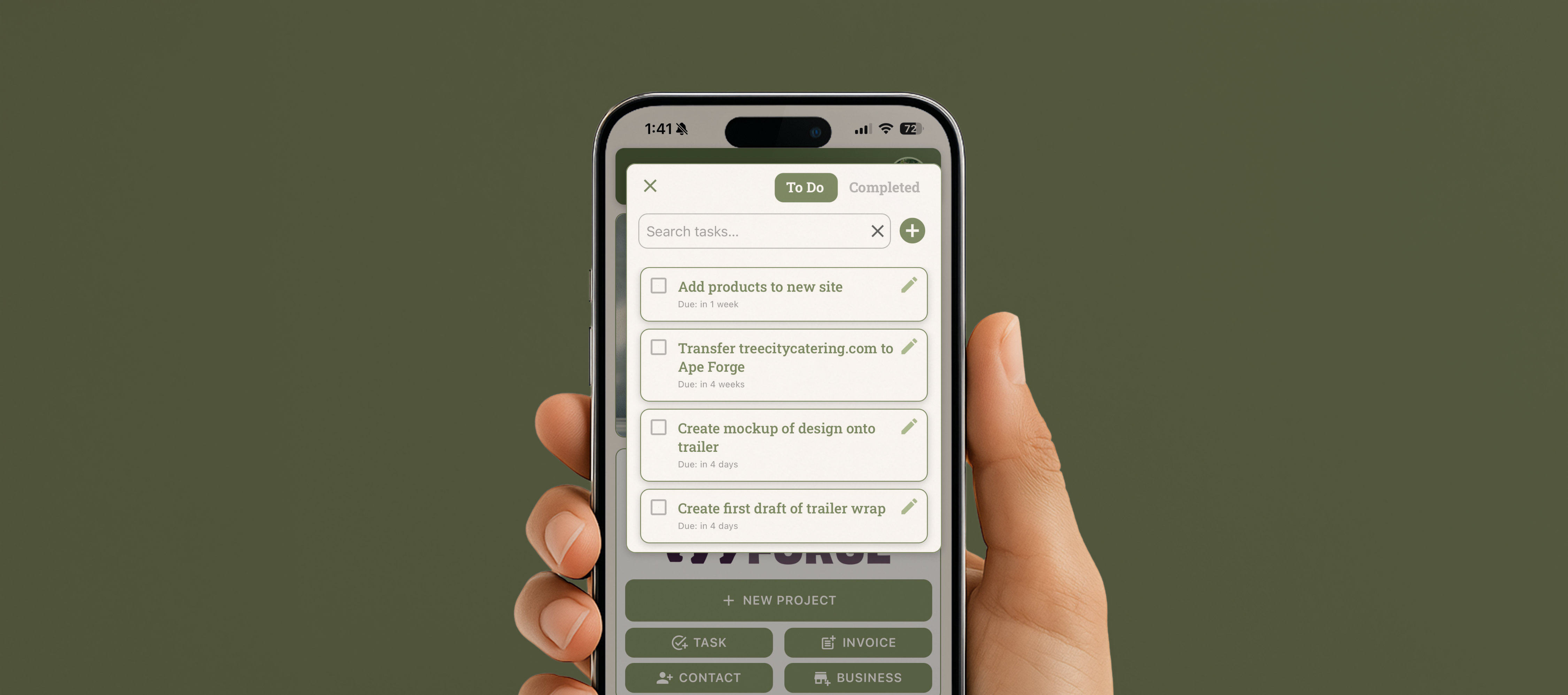 Monstera on mobile device